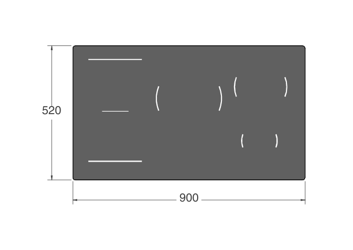 90 cm Induction Hob, 5 cooking zones, TFT display | Bertazzoni